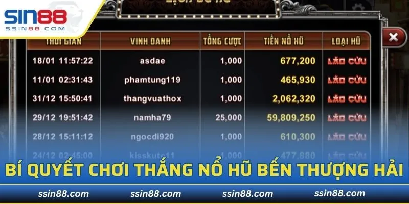 Bí quyết giúp chơi thắng nổ hũ bến Thượng Hải